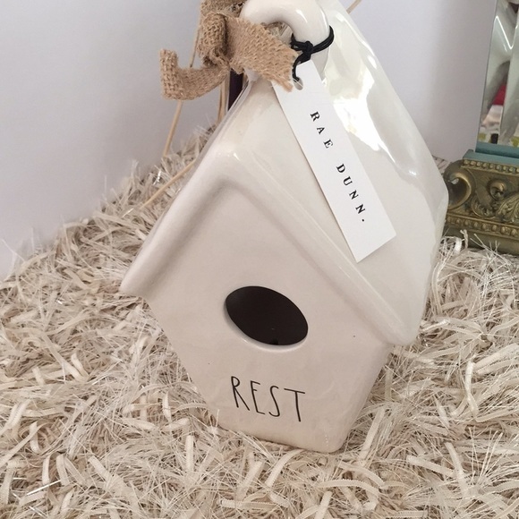 Rae Dunn| White Rest Birdhouse NWT - Picture 2 of 10